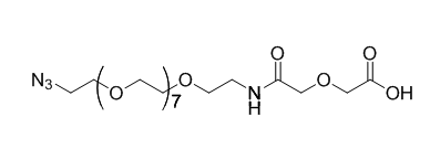 14-Azido-5-oxo-3,9,12-trioxa-6-azatetradecansäure Genaue Masse: 290,12