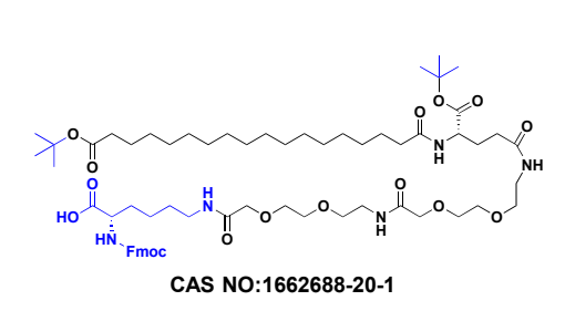 Metabolismus Injektionsgrad Phase 2 Fmoc-L-Lys[Oct-(otBu)-Glu-(otBu)-AEEA-AEEA]-OH for Energy